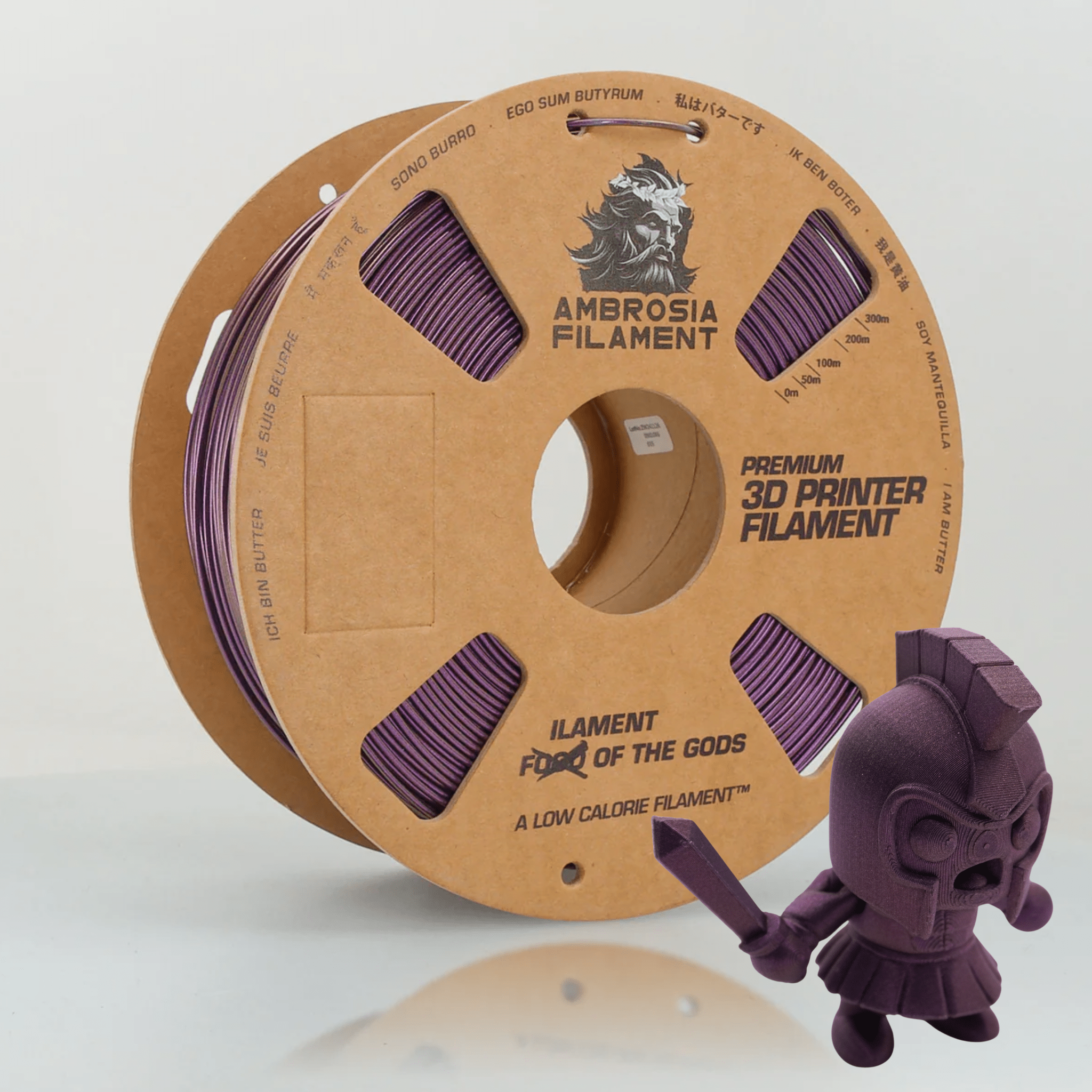 AMBROSIA Dolos Color Shifting PLA Filament of the Gods - 1KG Bambu AMS Friendly Cardboard Spools Premium 3D Printing Filament