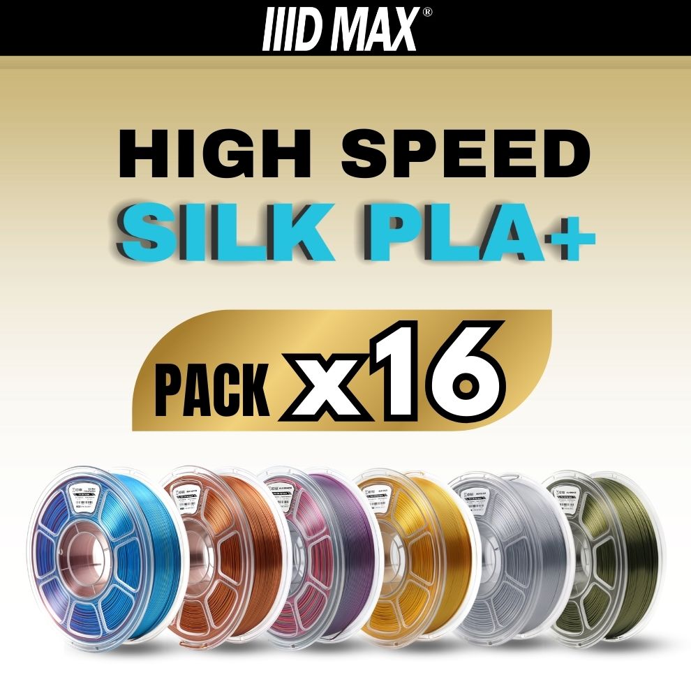 16 x 1kg – IIID MAX – High Speed Silk PLA+ Filament