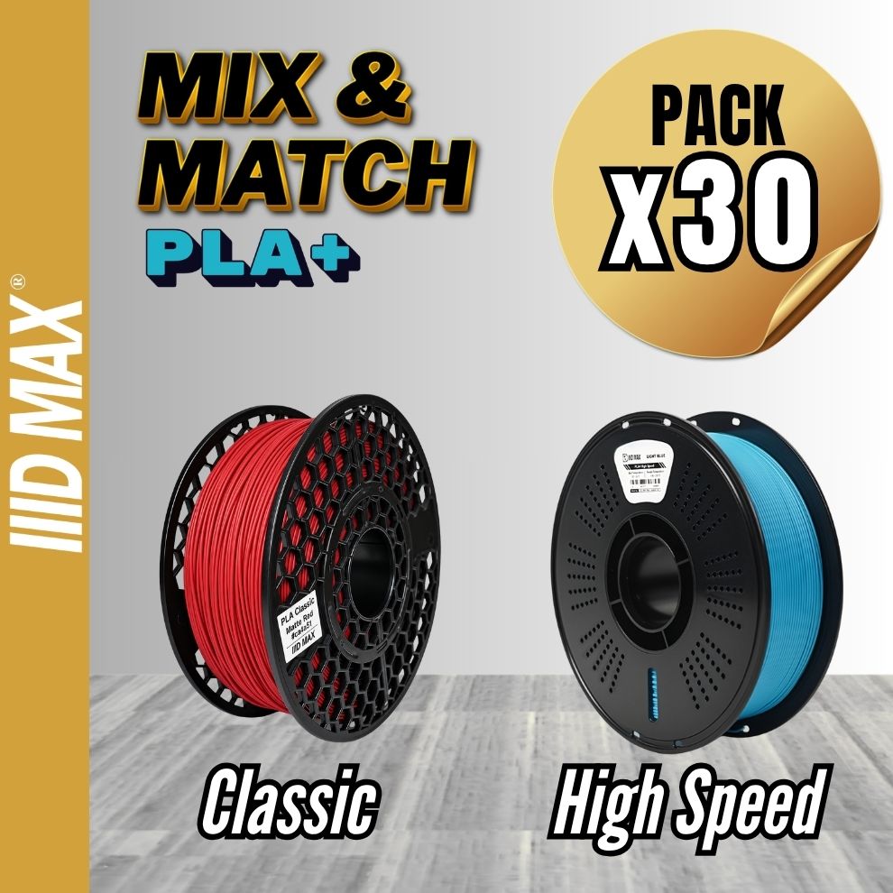 30 x 1kg Mix and Match PLA+ pack, Classic and High Speed