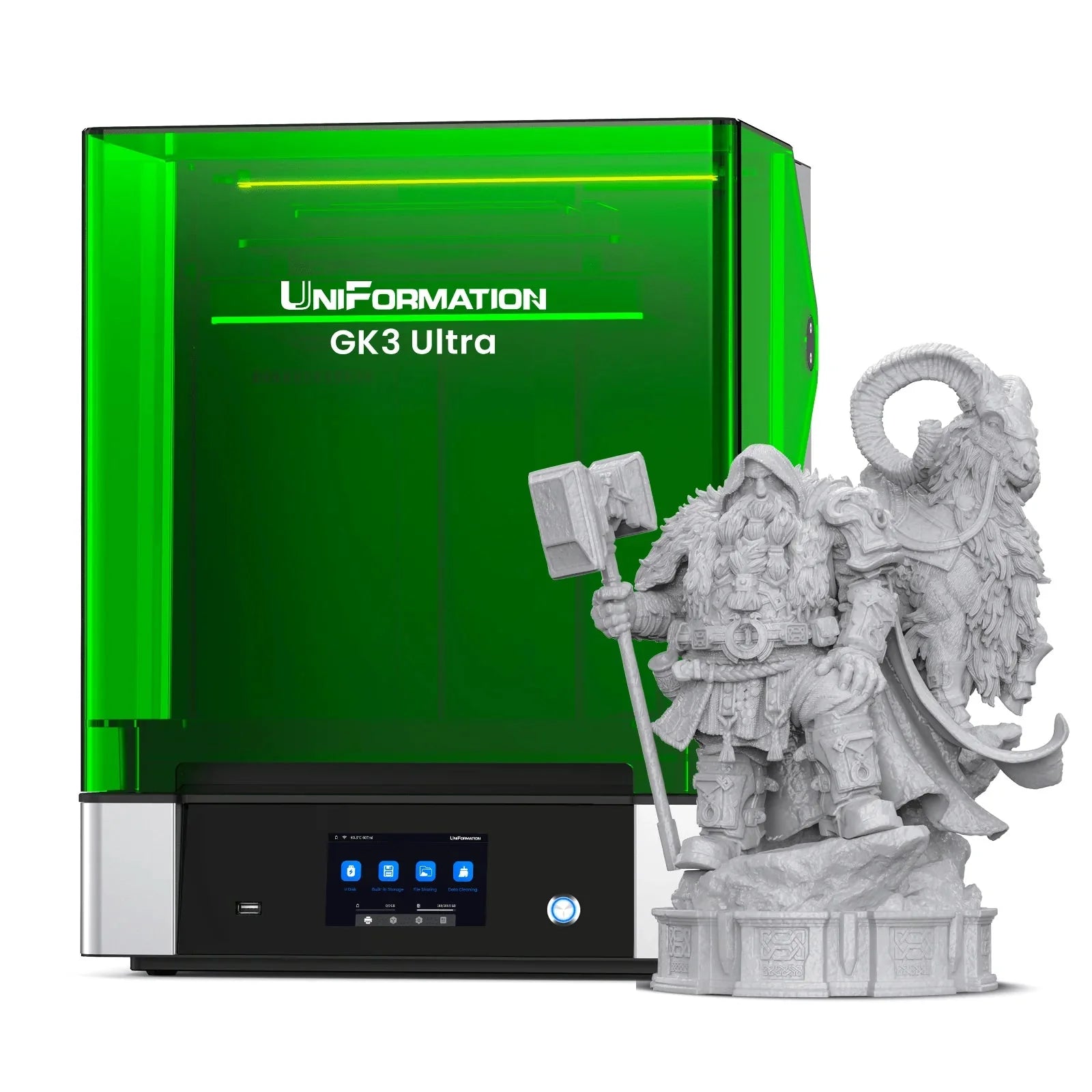 UniFormation GK3 ULTRA 16k SLA Resin Printer with HUGE 13.5" screen and 160x300x300mm build volume