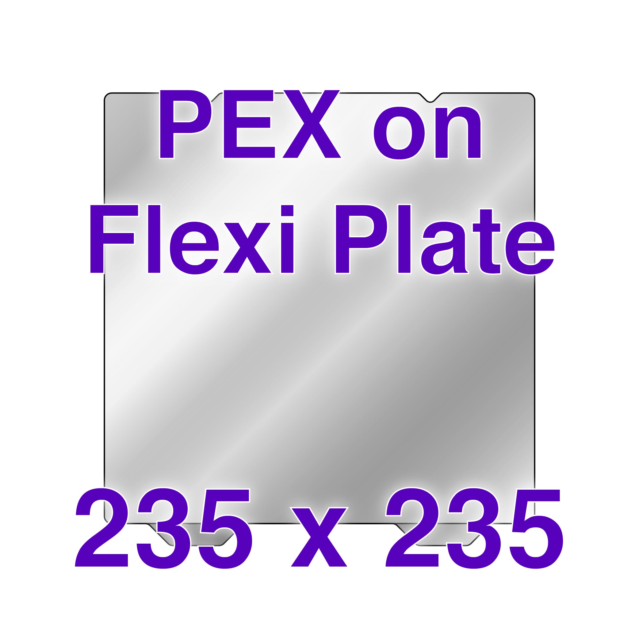 Flexi Plate with PEX - Creality K1C - 235 x 235 w/ Alignment Notches ...