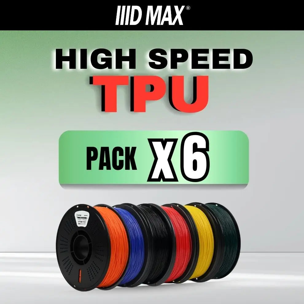 6 x 1kg High Speed TPU (95A) Filament Pack