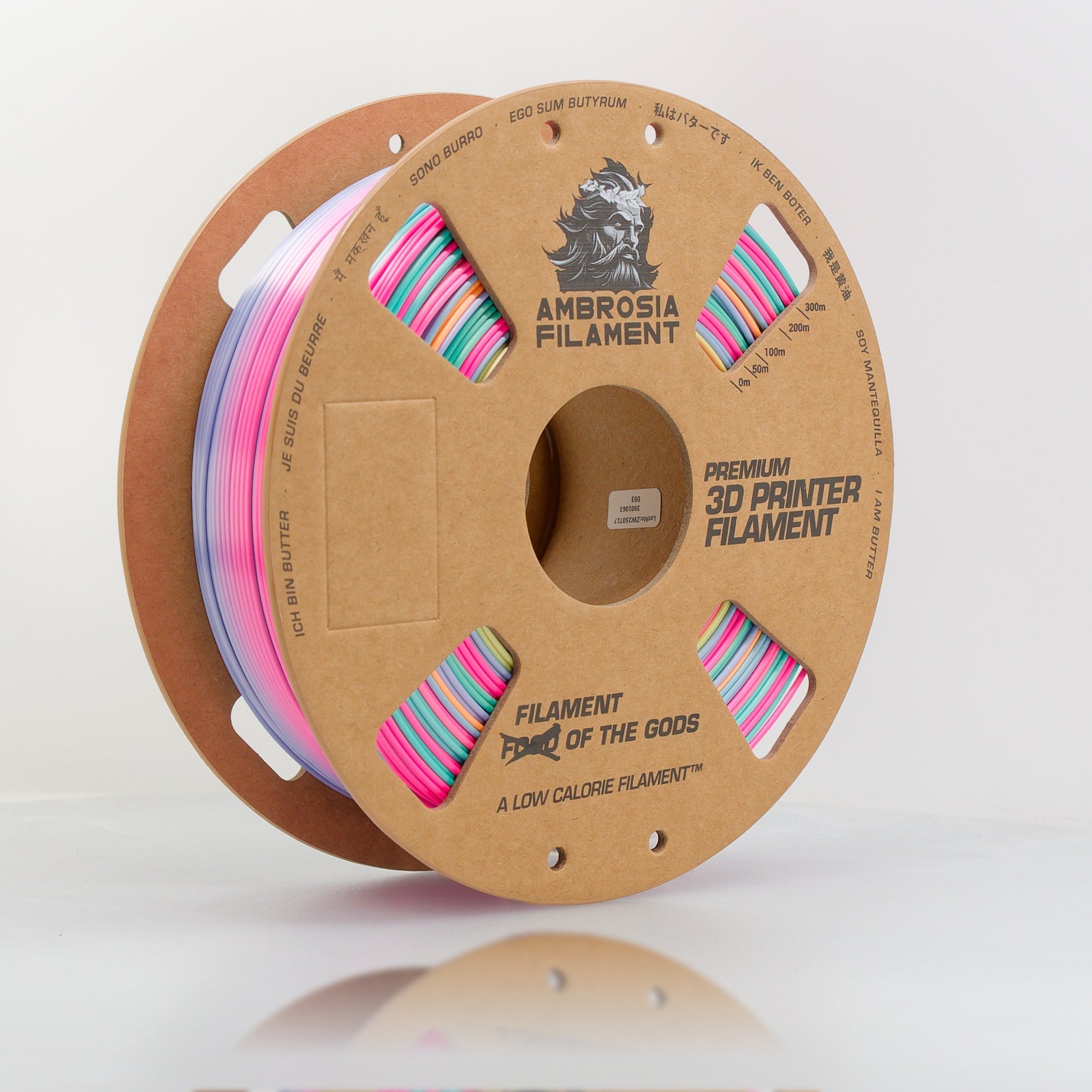 AMBROSIA SILK PLA Filament of the Gods - 1KG Bambu AMS Friendly Cardboard Spools Premium 3D Printing Filament