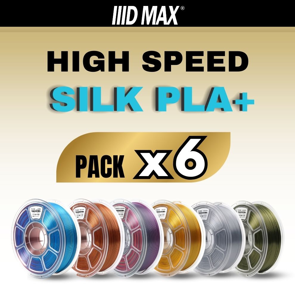 6 x 1kg – IIID MAX – High Speed Silk PLA+ Filament