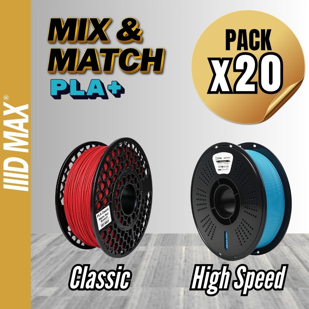 20 x 1kg Mix and Match PLA+ pack, Classic and High Speed