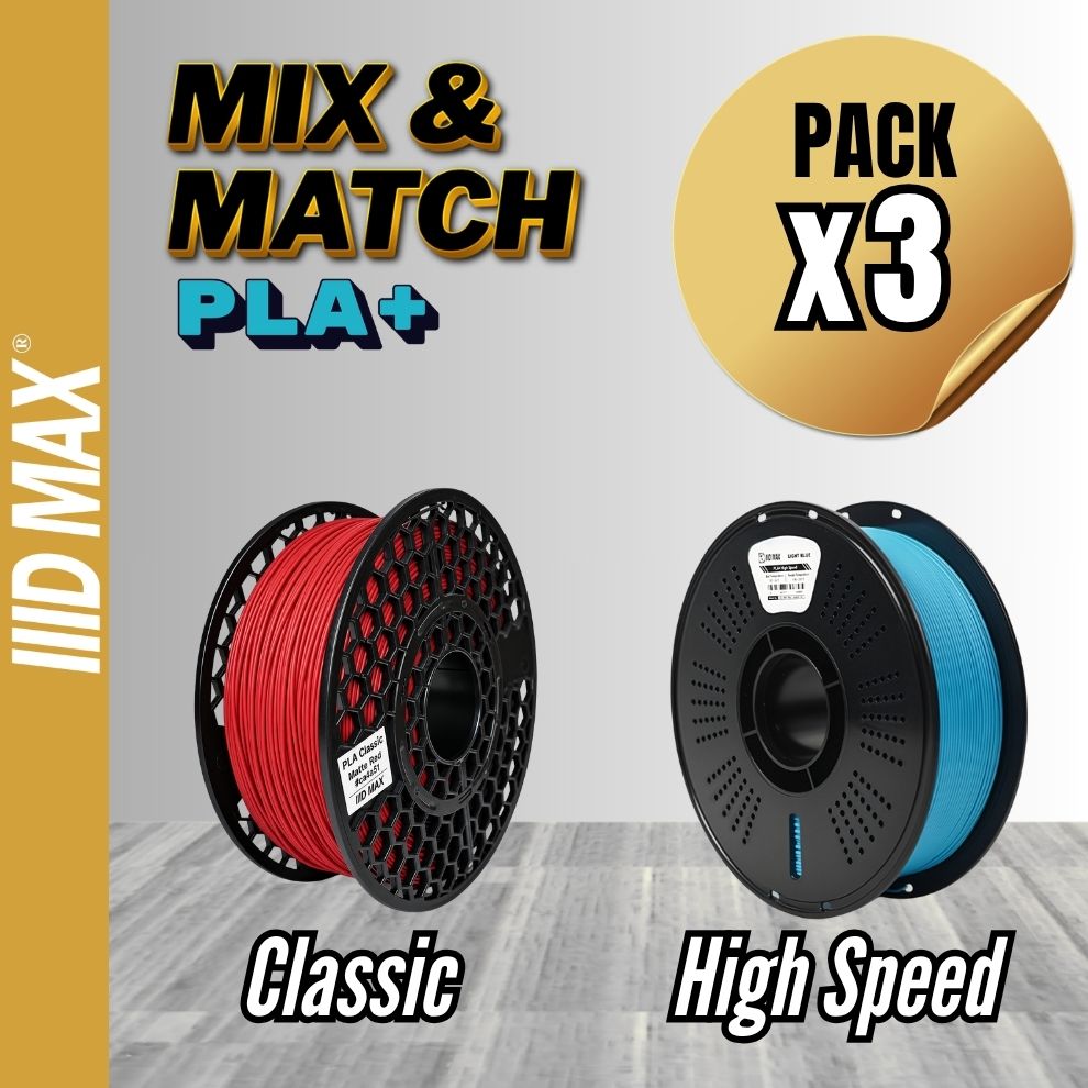 3 x 1kg Mix and Match PLA+ pack, Classic and High Speed
