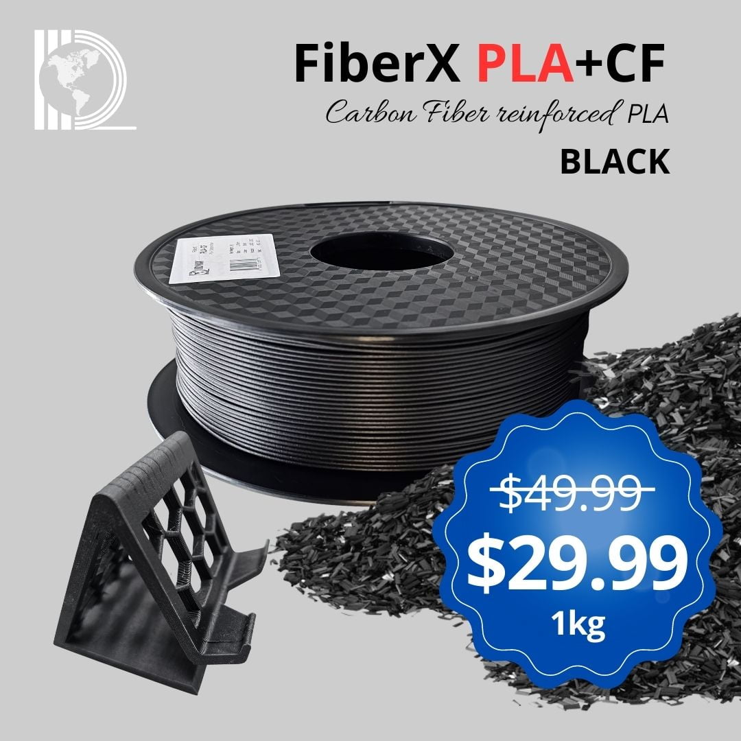 Carbon Fiber PLA Filament 1.75mm, CF PLA 3D Printer Filament, Reinforced PLA